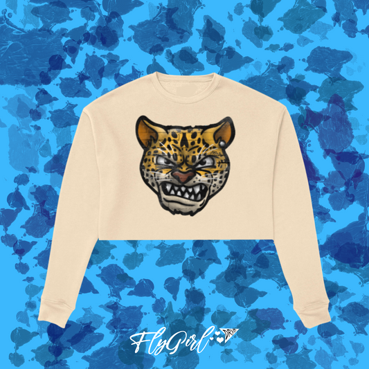 FlyGirl: JAGUAR CROP CREWNECK